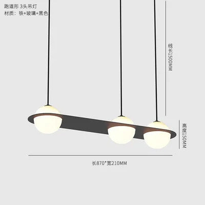 Laurent Collection Nordic glass ball pendant light art led geometric lamp