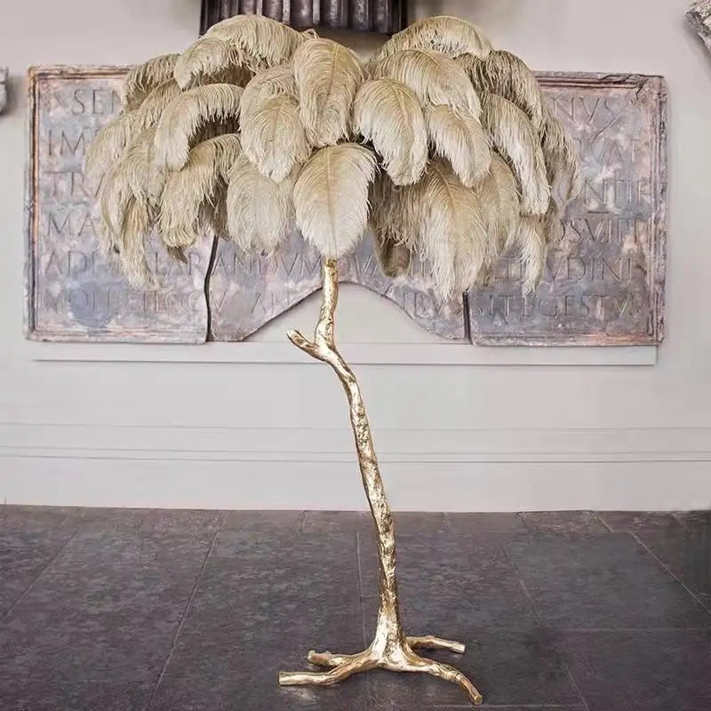 Ostrich Feather Floor Lamp