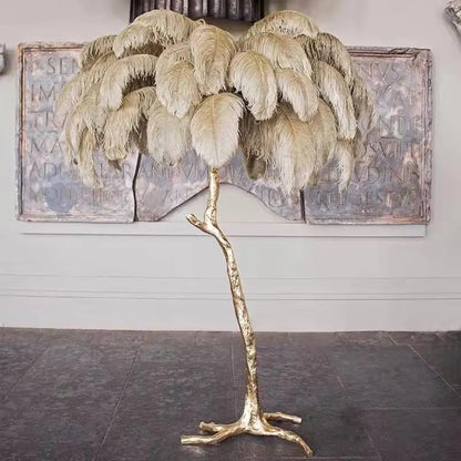 Ostrich Feather Floor Lamp
