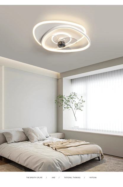 Electric Fan Light Modern LED Ceiling Lamp Living Room Light