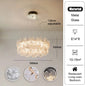 Modern Luxury Lotus Leaf Glass Chandelier Luxury Crystal Pendant Light