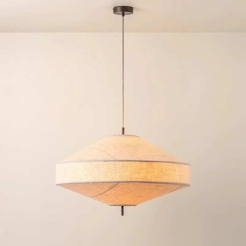 Wabi Sabi Fabric Pendant Light Nordic White Cloth Chandelier