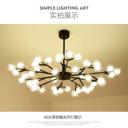 Nordic molecular chandelier G4 bulb ball chandelier