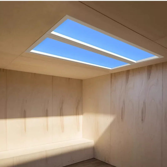 Blue sky ceiling light Kids room semi flush mount ceiling light