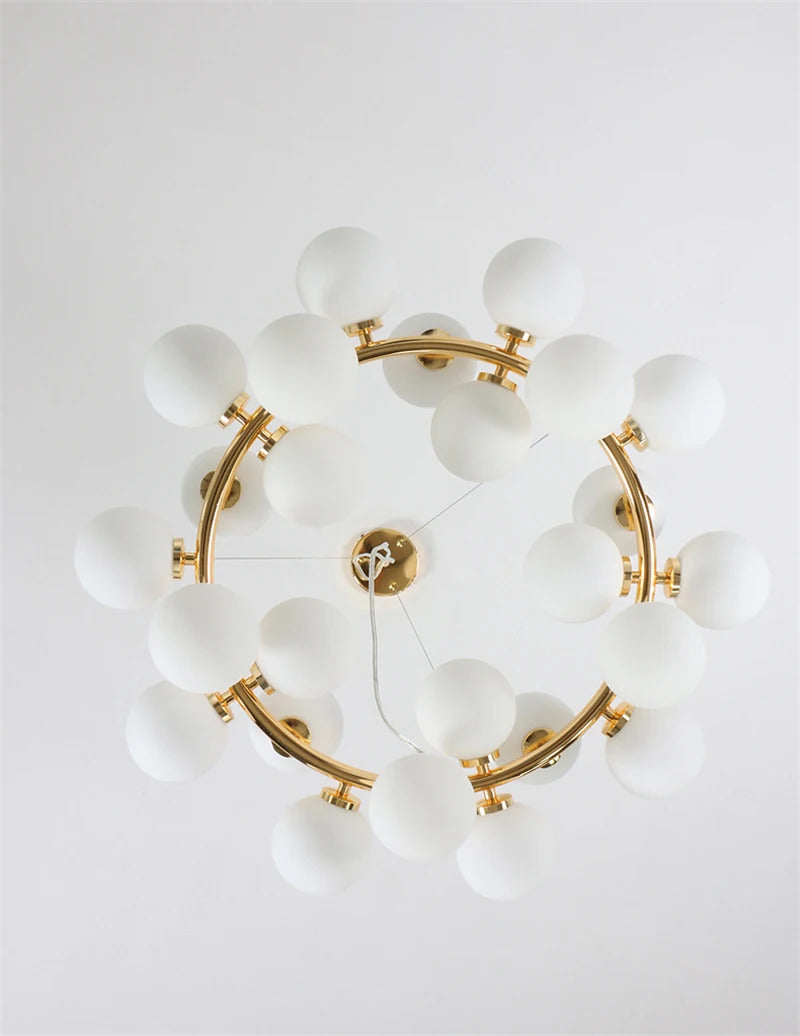 Nordic Round chandelier Glass Ball Chandeliers Living room ring scandinavian lamp fixtures