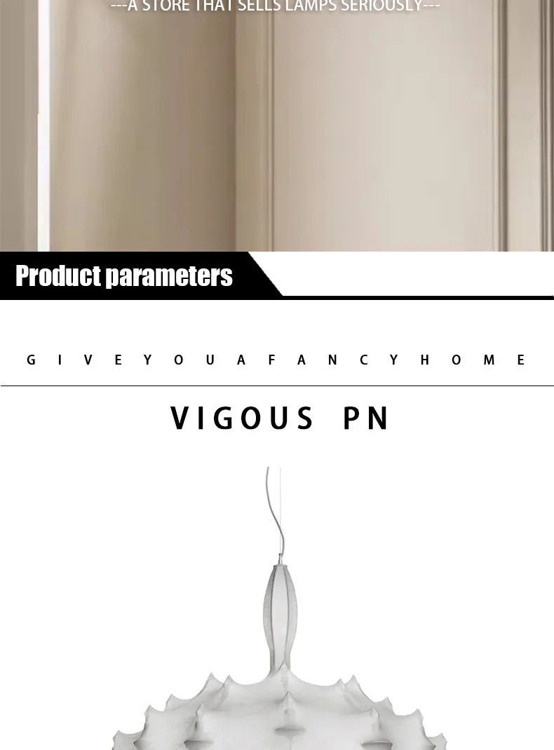 Modern Japanese Wabi Sabi Silk Pendant Lamp Living Dining Room Bedroom Ceiling Chandelier