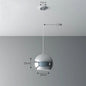 Nordic Plating Sliver Globe Ball Mirror Pendant Lights E27 Iron Hanging Lamp
