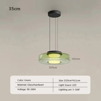 Nordic LED Glass Chandelier for Restaurant Bedroom Dining Room Table Glass Pendant Lights  Home Decoration