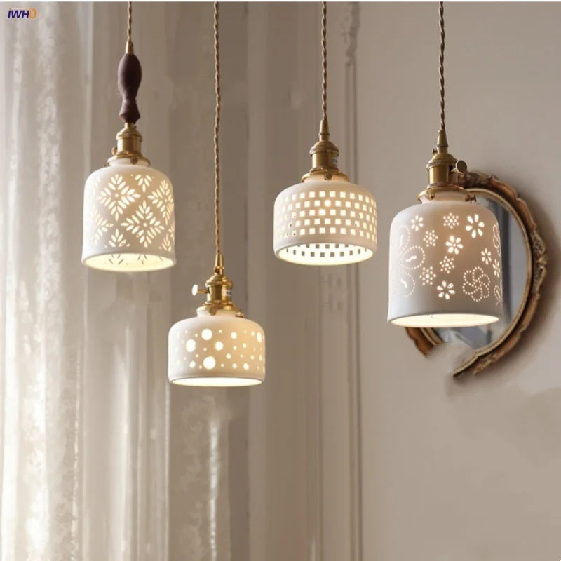 Japanese Vintage Ceramic Pendant Lam