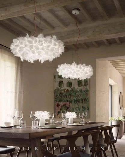Italian Art Flower Petal Style Pendant light Nordic Clouds Led Chandelier