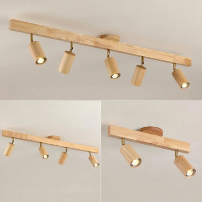 Natural Wood Beam Spotlight Light