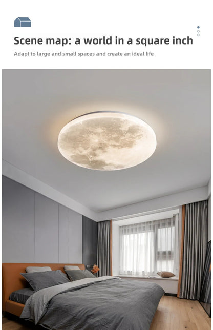 Lunar LED Ceiling Light Minimalist Bedroom Kitchen Balcony Decor Lighting Fixture