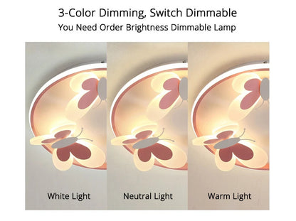 Butterfly ceiling lamp Children Room Indoor bedroom lamp