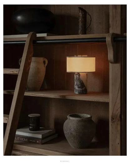 Luxury marble desk lamp with touch switch, USB charging, LED desk lamp, bedroom study, hotel bar, bedside background, coffee sho