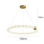 Nordic Ring LED Chandelier Dimmable Acrylic for Living Room Center Table Bedroom Hall Pendant Lamps Home Decor Lusters Fixture
