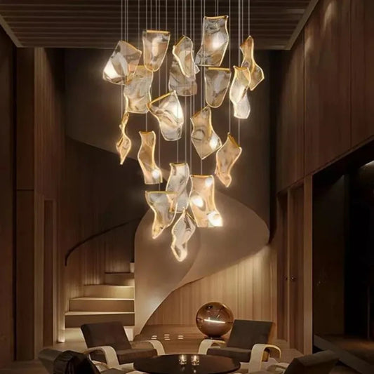 Rinkle Suspended Lights Modern Guide stairwell Chandelier
