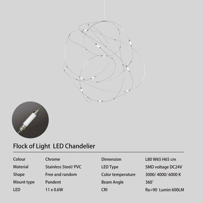 Moooi Flock firefly chandelier luxury hanging dining room lights