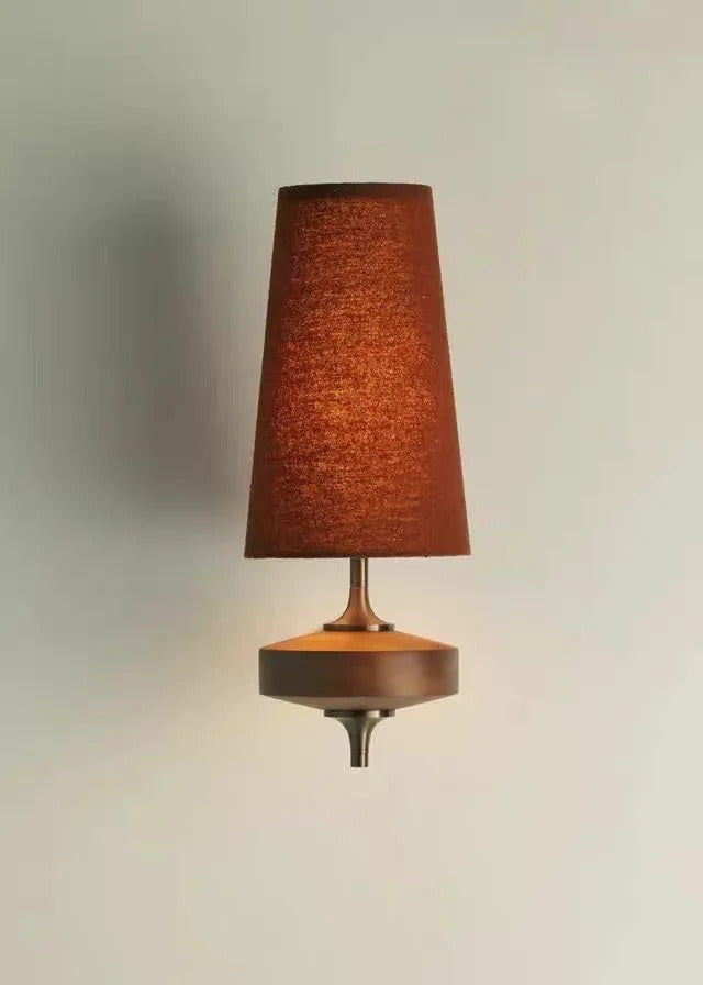 French Vintage Solid Wood Wall Lamp Luxury Retro Bedside sconce light