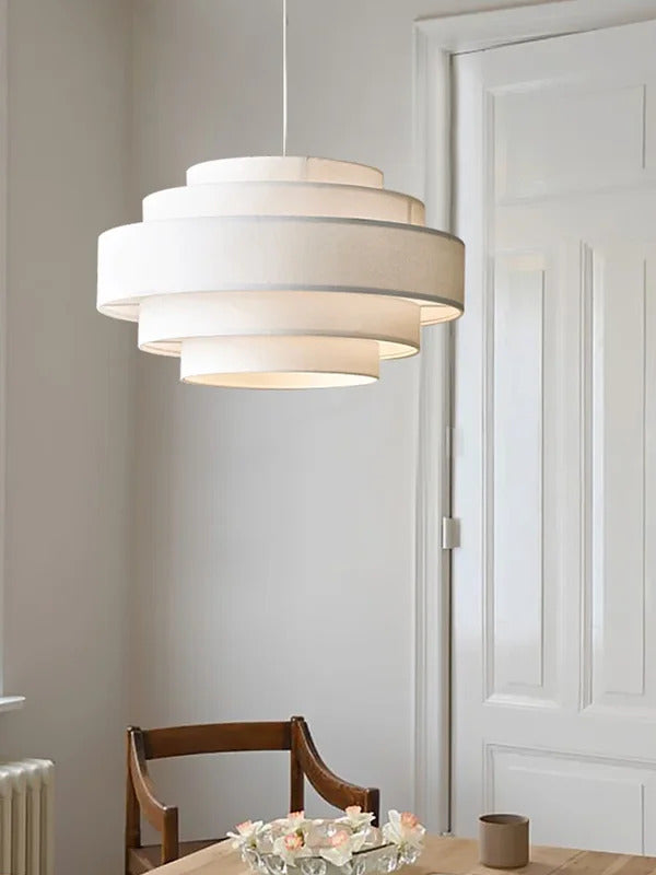 Nordic Fabric Pendant Light Wabi Sabi Led Chandelier