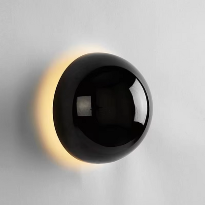 Minimalist Plated Silver Luxurious Wall Lamp Modern Simple Circular Lunar Eclipse sconce