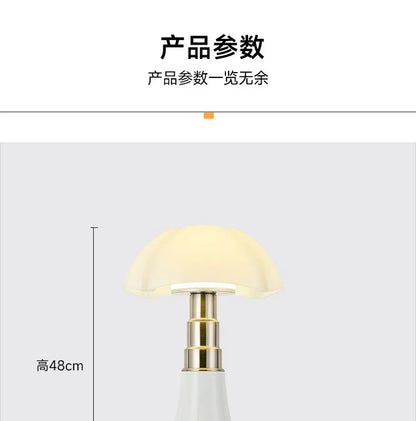 Italy Designer Wrought Iron LED Table Lamps White Petal Glass Lampshade Bauhaus Living Room Bedroom Restaurant Office Desk Light