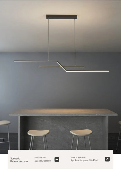 Modern geometric pendant light Led Home suspension metal
