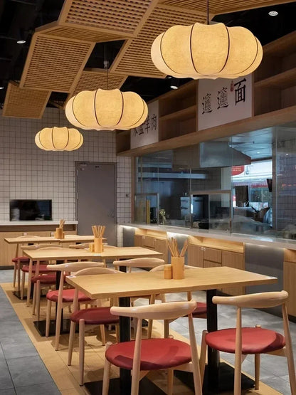 Japanese Style Wabi-sabi Style Silk Chandelier Retro Creative Bedroom Lamp