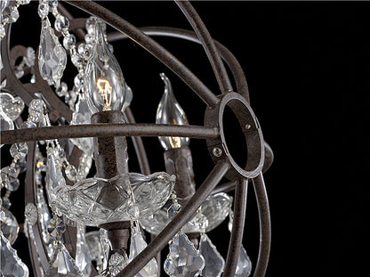 Rustic Orb Chandelier farmhouse kitchen Island light