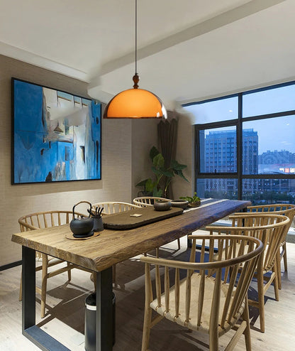 Vintage Brown Pendant Lamp Bauhaus Orange Pendant Light Retro Dining Table Hanging Lamp