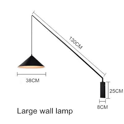 Nordic black Fishing simple Wall lamp Swing long Arm wall light loft sconce lighting
