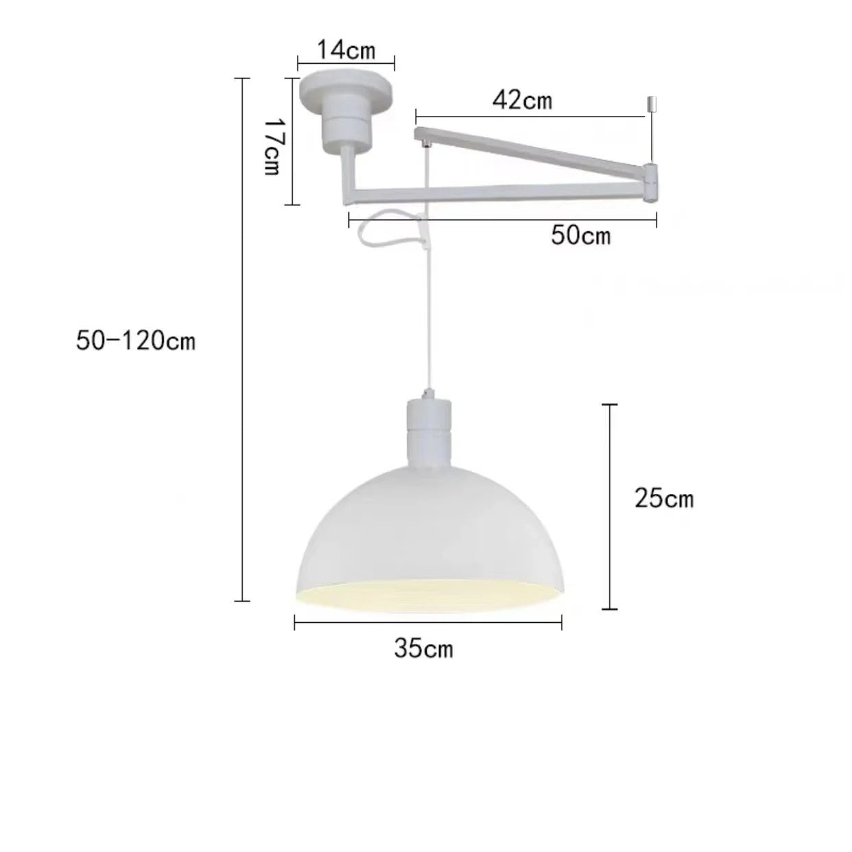Bauhaus Telescoping Pendant Light Nordic Rocker Arm Movable swing hanging Lamps