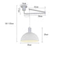 Bauhaus Telescoping Pendant Light Nordic Rocker Arm Movable swing hanging Lamps