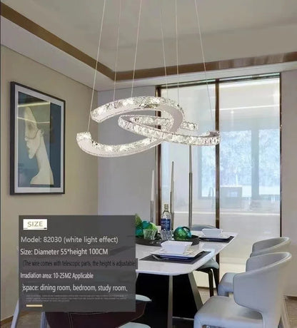 Modern Crystal Chandelier Simple Dining Room Chandelier Home Decoration hanging light fixtures