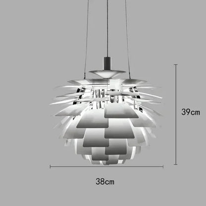 Denmark PH Pinecone Pendant Chandelier Aluminum LED Suspension Lamp