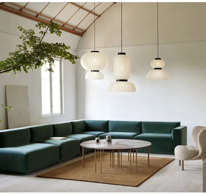 Wabi Sabi Pendant Lamps Rice Paper Chandelier Japan Style Hanging Light for Ceiling Living Room LED Light Room Decor Lustre