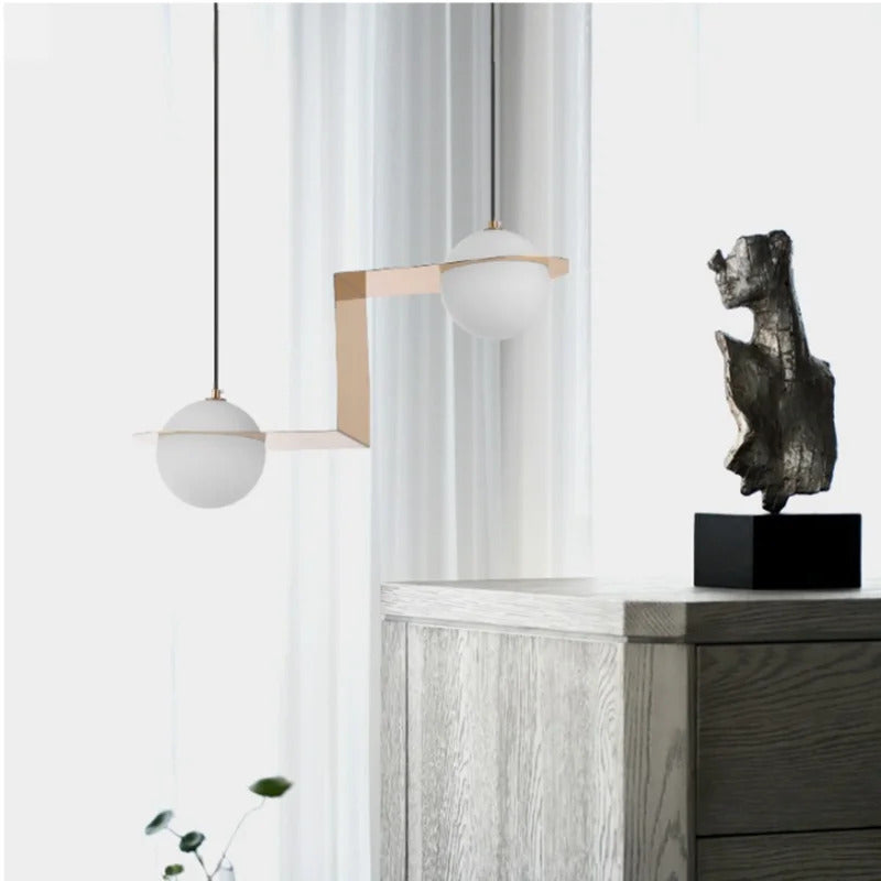 Laurent Collection Nordic glass ball pendant light art led geometric lamp