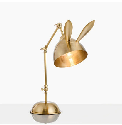 Nordic pink rabbit table lamp led folding arm desk lamp for Children's Room decor eye protection study bedside book reading lamp