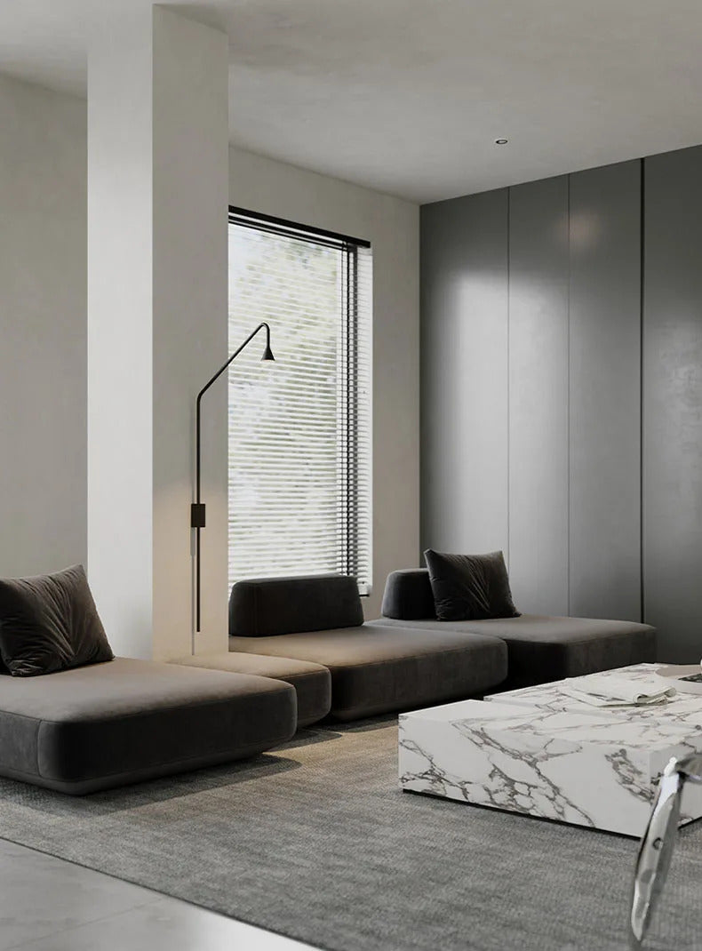 Minimalist Bedroom Bedside Floor Lamp Designer Gold Standing Light