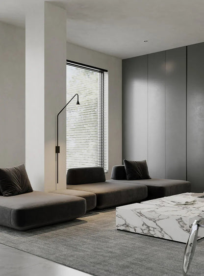 Minimalist Bedroom Bedside Floor Lamp Designer Gold Standing Light