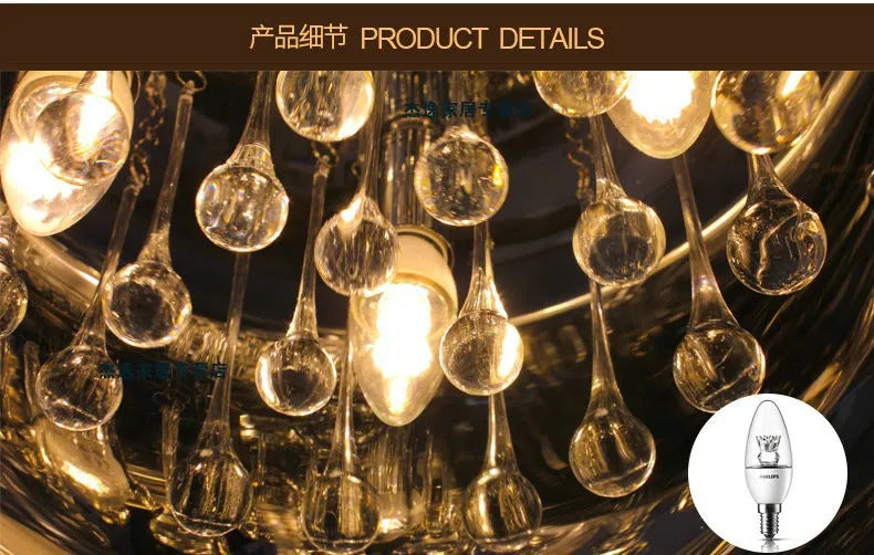 Nordic pendant lamp Luxury Glass Light Fixture crystal pendant lighting