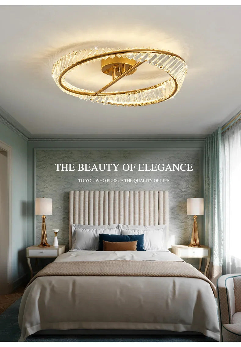 Luxury Crystal Ceiling Lamp Living Room Bedroom Lamp