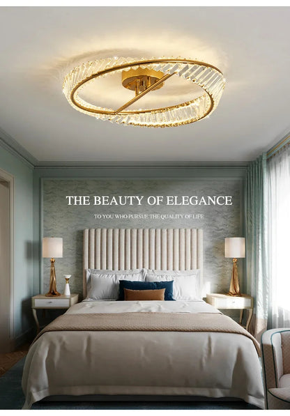 Luxury Crystal Ceiling Lamp Living Room Bedroom Lamp