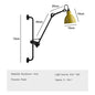 Nordic simple long black wall light Industrial Pole Swing Arm vintage Reading wall lamp