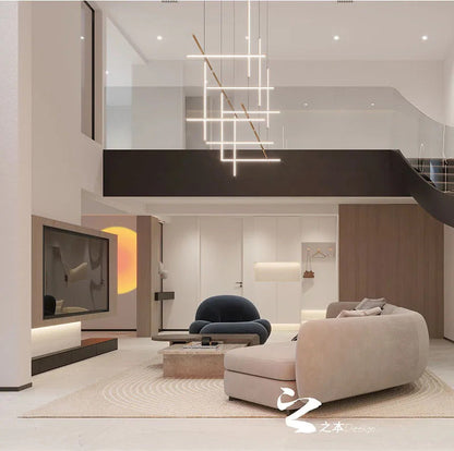 Coordinates Chandelier Modern LED Linear Ceiling Chandelier