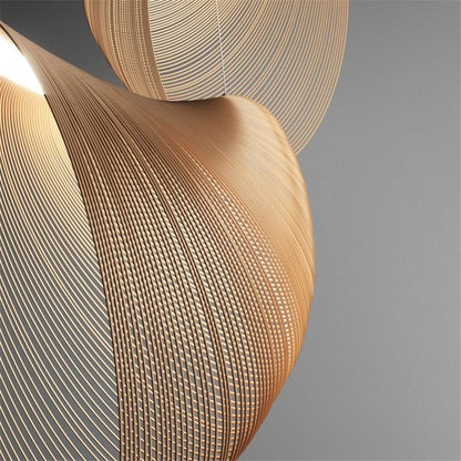 Nordic Modern Wooden Chandelier Minimalist Design Personality Pendant Lights Living Dining Room Coffee Shop Bedroom Decor Lamp