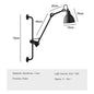 Nordic simple long black wall light Industrial Pole Swing Arm vintage Reading wall lamp