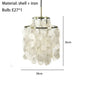Real Shell Pendant Lights Gold Chrome Metal Romantic Beautiful Hanging Lamp Euphonious Voice E27 For Foyer Bedroom Dining Room