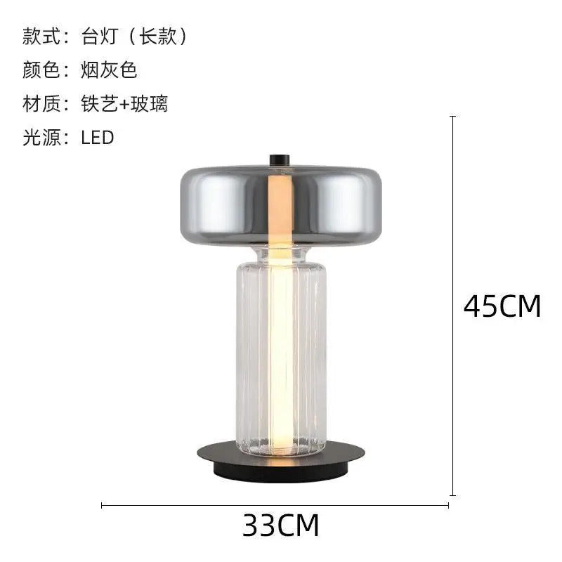 Living room designer desk lamp Nordic minimalist personality creative glass internet celebrity art bedside bedroom desk lamp