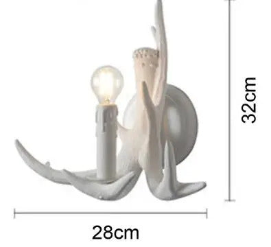 Rustic chandelier industrial wind lamps restaurant Internet cafe decoration antler lamp