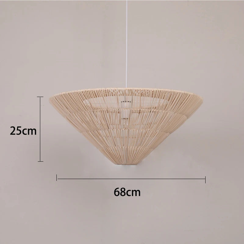 Nordic Umbrella Rattan Pendant Light Wabi sabi pendant lamp